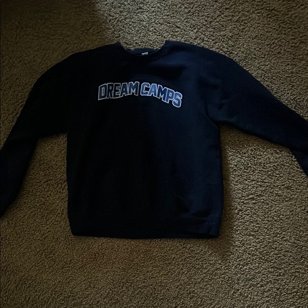 Gildan Black Crewneck Sweater Casual Cotton Blend